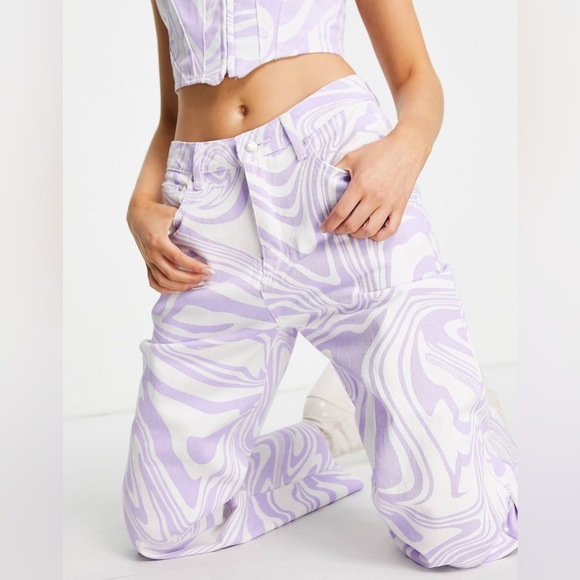 Signature8 Wide Leg Jean in Lilac Swirl - Picture 4 of 13